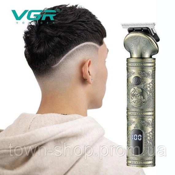 Аккумуляторная машинка для стрижки волос VGR V-962 триммер для бороды и усов с насадками 1-7 мм | Зображення 3