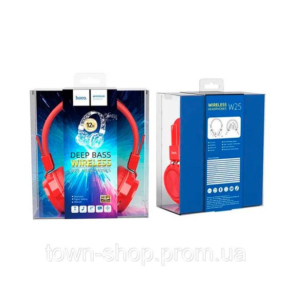 Беспроводные Bluetooth наушники HOCO W25, Red, Blister | Зображення 1