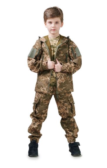 Костюм дитячий ARMY KIDS Скаут Soft-Shell теплий камуфляж Піксель | Зображення 1