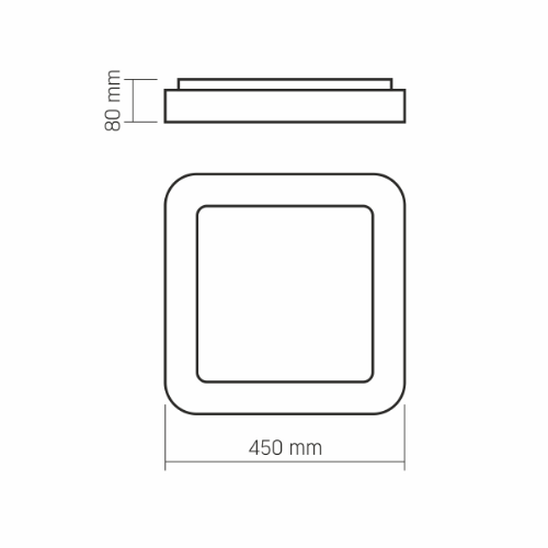 LED Світильник накладний квадратний 72W 2700-6000К 4700Lm 220V чорний VLE-ESC-72B Videx | Зображення 3