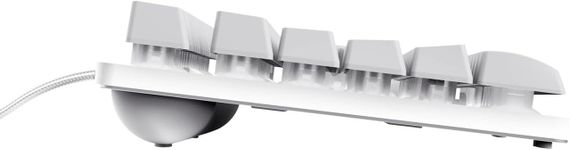 Ігрова клавіатура Trust GXT 833W Thado TKL, компактна, біла, QWERTY (англійська), RGB-підсвітка, Anti-Ghosting | Зображення 2