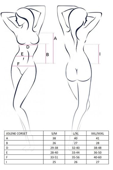 Корсет із напіввідкритою чашкою Passion JOLENE CORSET Чорний S/M | Зображення 2