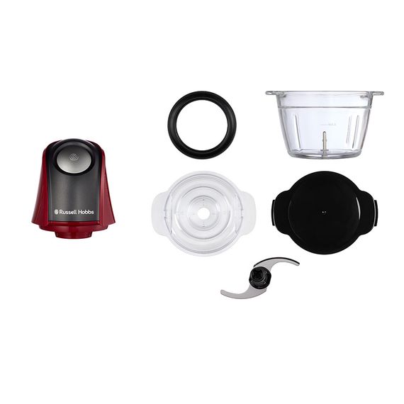 Подрібнювач Russell Hobbs Desire Red, 200Вт, чаша-500мл, скло, корпус-пластик, червоний (27130-56) | Зображення 2