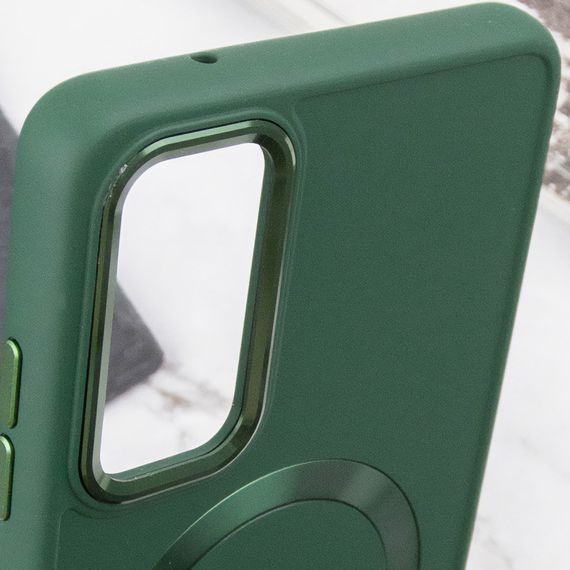 TPU чехол Bonbon Metal Style with MagSafe для Samsung Galaxy A25 5G Зеленый / Army Green | Зображення 4
