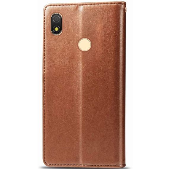 Шкіряний чохол книжка GETMAN Gallant (PU) для TECNO POP 3 Коричневий, Штучна шкіра, Слот для візитки | Зображення 1