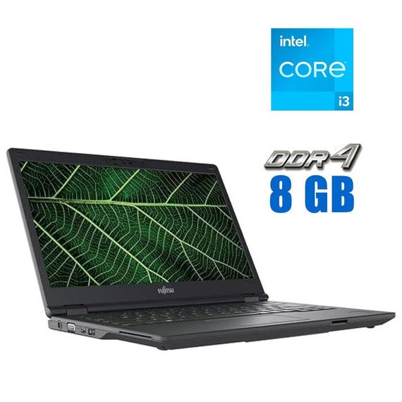 Ноутбук Fujitsu LifeBook E5411 / 14" (1920x1080) IPS / Intel Core i3-1115G4 (2 (4) ядра по 1.7 - 4.1 GHz) / 8 GB DDR4 / 240 GB SSD / Intel UHD Graphics / WebCam / 4G б/у