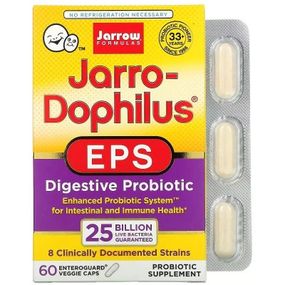 Витаминно-минеральный комплекс Jarrow Formulas Пробиотики, 25 млрд КОЕ, Jarro-Dophilus EPS, 60 вегетарианских