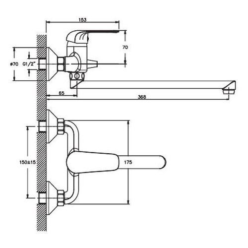 Змішувач для ванни Haiba DARIO 006 (HB0858) | Зображення 1