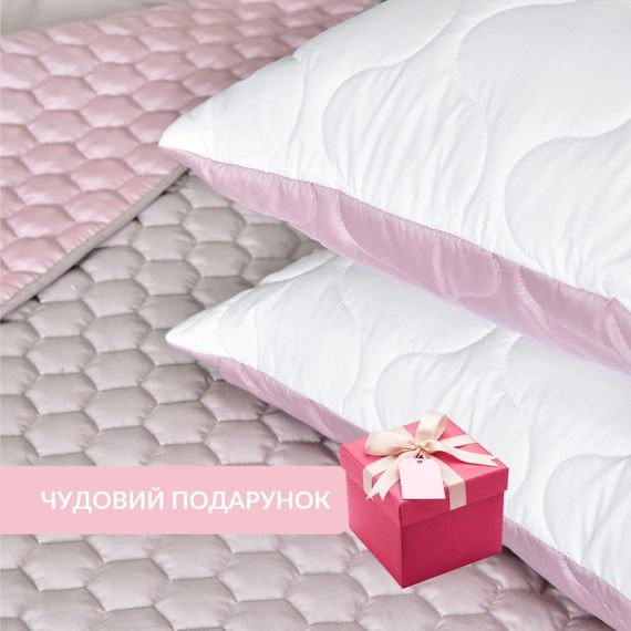 Подушка двусторонняя Soft IDEIA с искусственным пухом, 50x70 см белый/пудра (8-35500*002) | Зображення 9