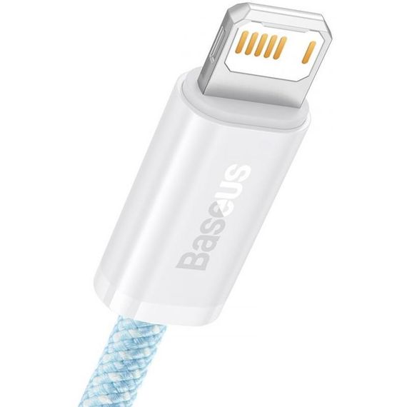 Дата кабель Baseus Dynamic Series USB to Lightning 2.4A (2m) (CALD00050) White Blue | Зображення 2