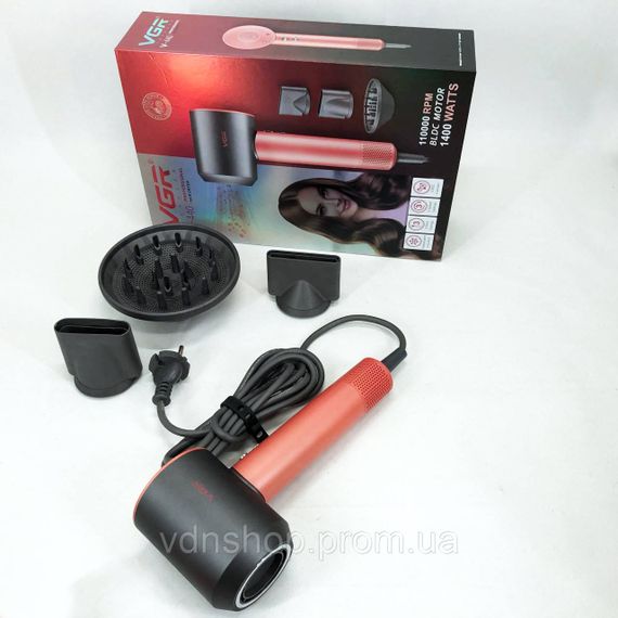 Фен с холодным воздухом для укладки VGR, Фен с регулировкой температуры для укладки GT-12 | Зображення 4