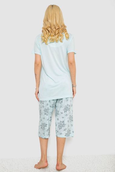 Пижама женская с принтом  -уценка, цвет мятный, 243R6788-U-3 | Зображення 3