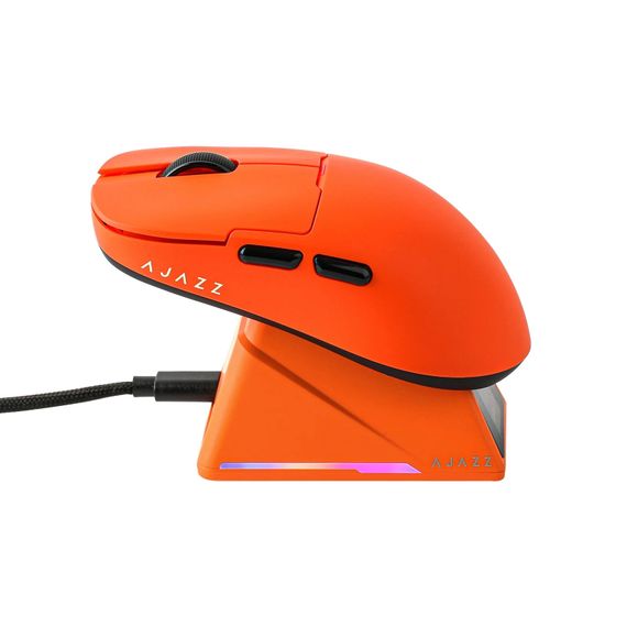 Бездротова магнітна миша Ajazz AJ159 APEX PAW3950 400 мАч RGB Помаранчева | Зображення 8