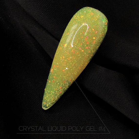 Світловідбивний рідкий полігель Crooz Crystal 04 (жовтий) 15мл | Зображення 1