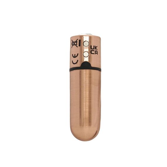 Вибропуля PowerBullet First-Class Bullet 2.5″ with Key Chain Pouch, Rose Gold, 9 режимов вибрации, Розовое | Зображення 3