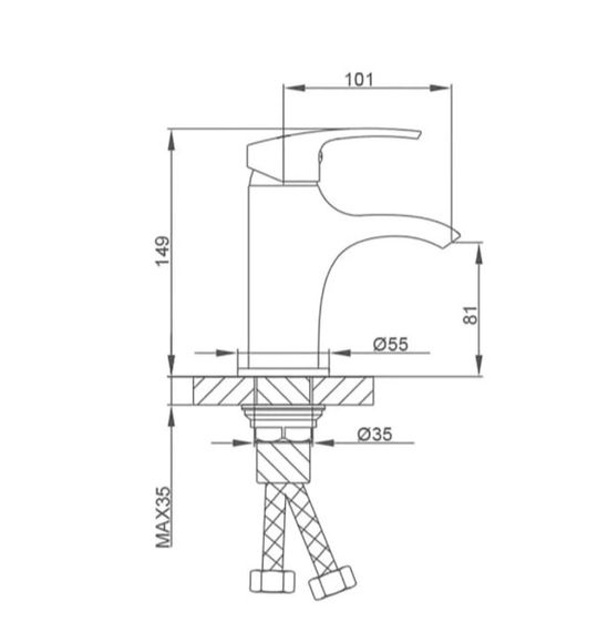 Змішувач для умивальника Frap F1069 | Зображення 4