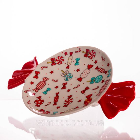 Новорічна тарілка з порцеляни Merry Christmas Ø15.5 см тарілка для десертів тарілки різдвяні CR-1-24 | Зображення 1