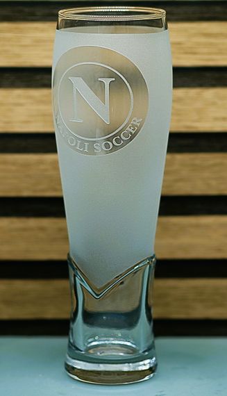 Подарунковий крафтовий келих для пива соку води 440 мл з гравіюванням лого футбольного клубу ФК Наполі | Зображення 2