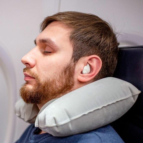 Бездротові навушники HOCO EW65 Shadow true wireless sleep BT headset Milky white | Зображення 3