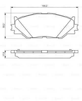 Колодки гальмівні дискові LEXUS IS 2,2d-2,5 05-, BOSCH (0986494316) | Зображення 6
