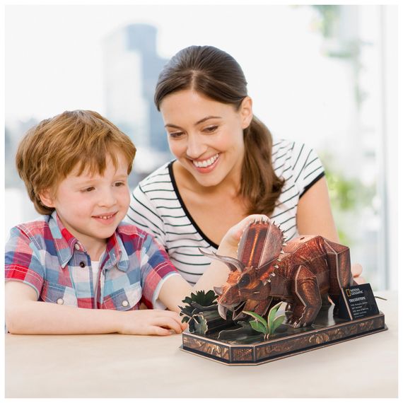 Пазл Cubic Fun 3D National Geographic Dino Трицератопс (DS1052h) | Зображення 3