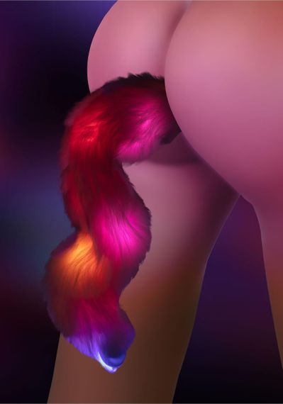 Анальна пробка з хвостом та підсвічуванням Taboom Unicorn Tail & Buttplug LED Sex Aura