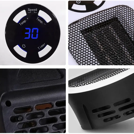 Портативный обогреватель 500W, Portable Heater с дисплеем / Настенный электрообогреватель | Зображення 3