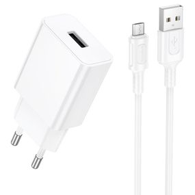 МЗП Borofone BA110A Lemi 7.5W (1USB-A) + кабель USB to MicroUSB White
