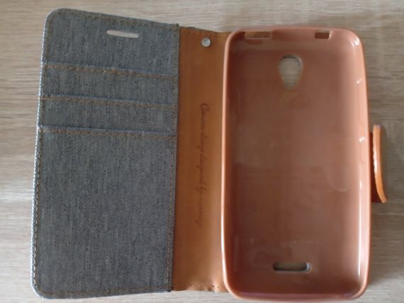 Чохол-книжка Goospery з тканини для Lenovo A1010 сірий | Зображення 2