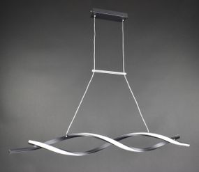 Люстра світлодіодна підвісна LED світильник для квартири на стелю лед 27327 Чорний 25-100х14х100 см.