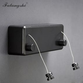 Мотузка для білизни, складна настінна сушарка для білизни (чорна)