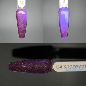 Светоотражающий гель-лак Gelix Space Cat №4 (с эффектом кошачего глаза) 8мл