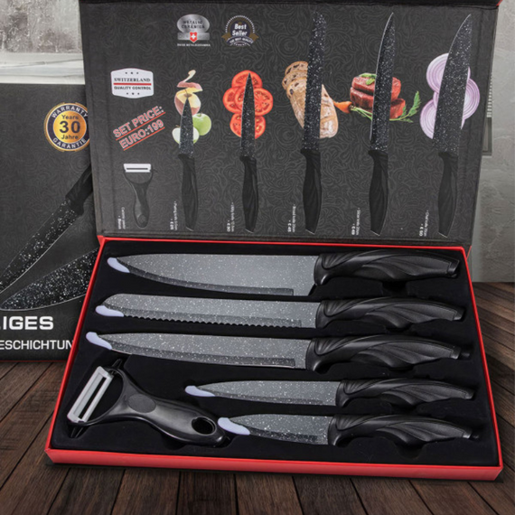 Кухонний набір ножів з нержавіючої сталі, Ножі з нержавіючої сталі 6 шт   знижка | Зображення 1