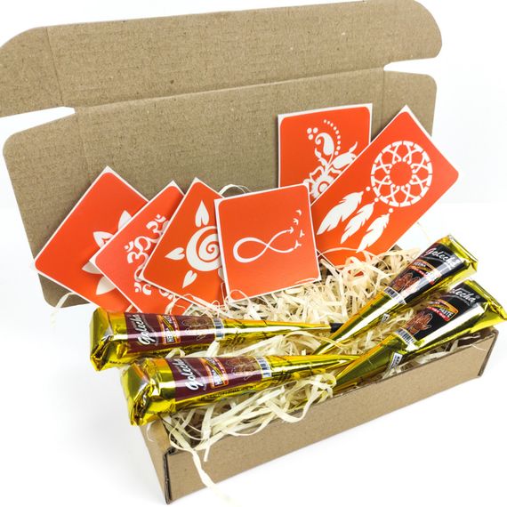 Набір хни з трафаретами для біо-тату №2 henna-set-02 | Зображення 5