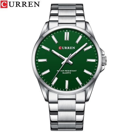 Чоловічий годинник Curren 9090 Silver-Green
