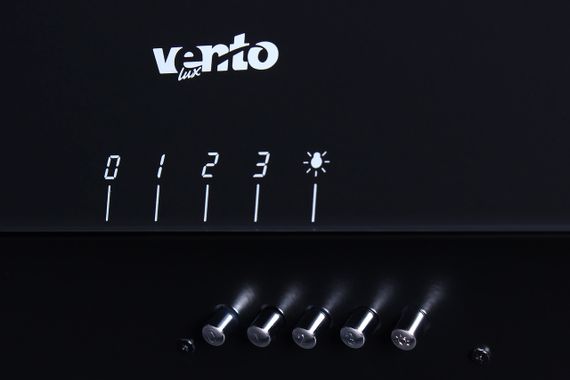 Кухонная вытяжка наклонная черная Ventolux MIRROR 60 BK (750) PB | Зображення 4