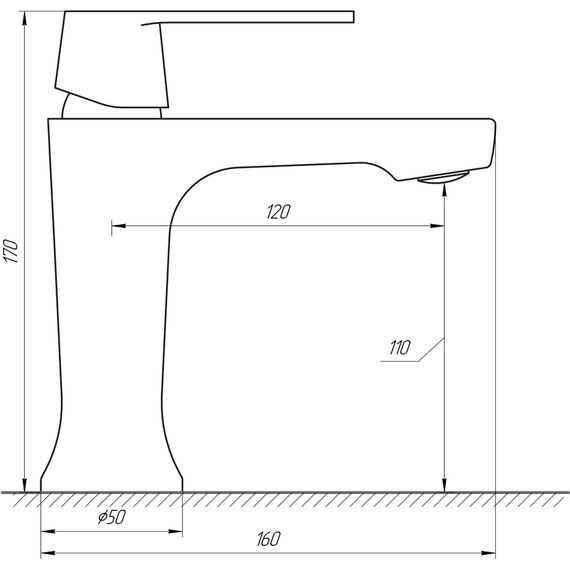 Змішувач для раковини Globus Lux Laguna GLA-0401-7-WHITE | Зображення 1