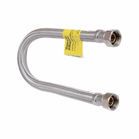 Шланг Forte для води D10, 80 см, неіржавке обплетення 1/2"x1/2" ВВ TAF384W80 Thermo Alliance