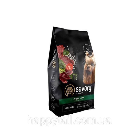 Корм Savory Small Breeds для собак малых пород (до 10 кг), ягненок, холистик, 8 кг