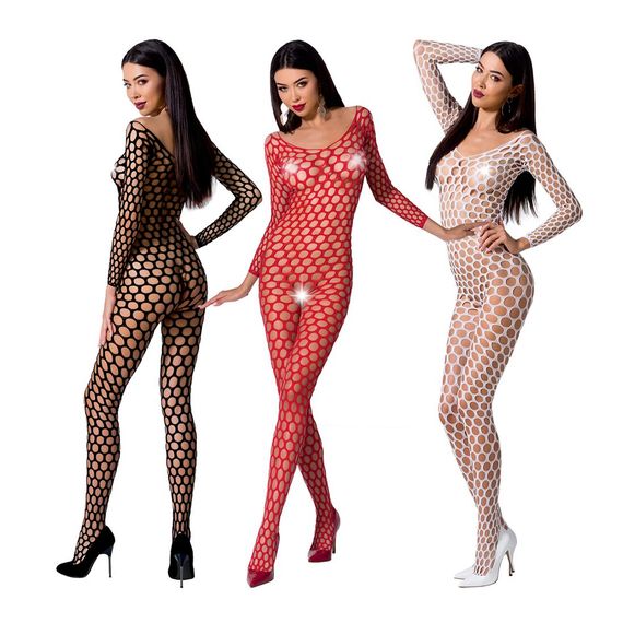 Бодістокінг з крупною сіткою Passion BS077 black | Зображення 4