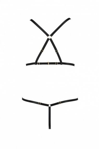 Комплект білизни зі стреп Passion Exclusive ARMANDA SET XXL/XXXL, black sexstyle | Зображення 1