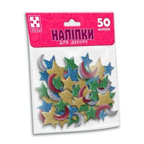 Детский набор мягких наклеек "Звезда и луна" VT4206-55, 50 наклеек