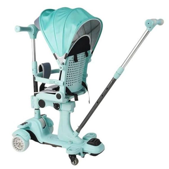 Самокат із козирком та додатковими колесами 5в1 Skyper BL-94617 Блакитний