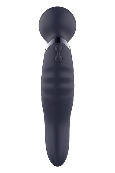 Вібратор мікрофон вигнутий подвійний стимуляції Dream Toys Glam Dual Wand Vibe, фіолетовий Sex Aura | Зображення 3