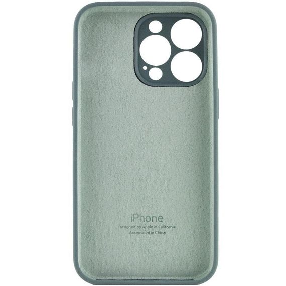 Чохол Silicone Case Full Camera Protective (AA) для Apple iPhone 14 Pro (6.1") Зелений / Pine green | Зображення 1