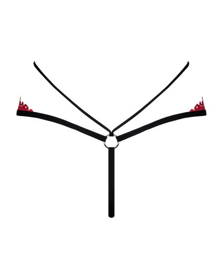 Стринги Obsessive Mettia Красно-черные S/M | Зображення 2