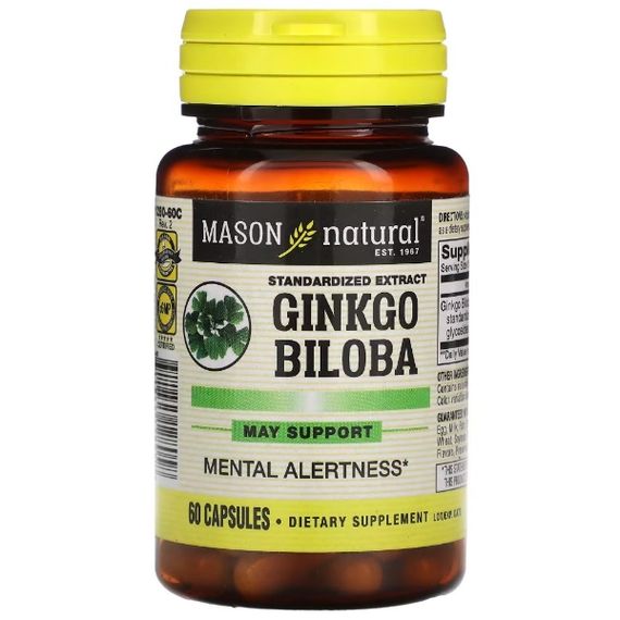 Гінко білоба Mason Natural Ginkgo Biloba 60 Caps