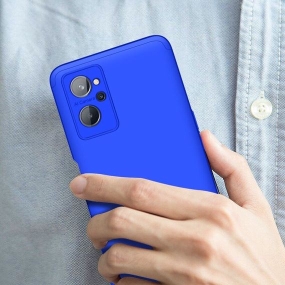 Чохол GKK 360 градусів для Oppo A76 / Realme 9i колір Синій | Зображення 5