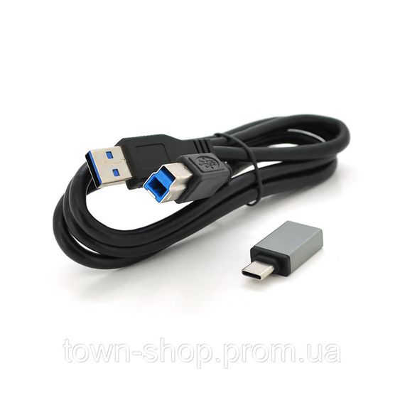 Хаб USB 3.0, 4 порта USB 3.0 + 1 порт QC3.0, с переключателями на каждый порт, DC5V3A, Black, BOX | Зображення 1