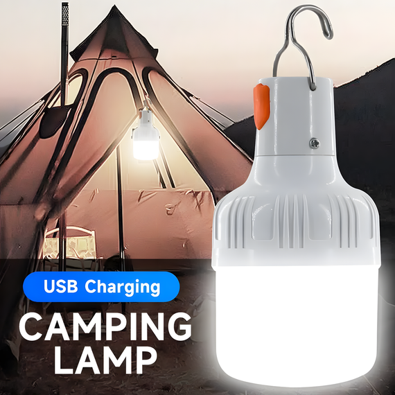 Перезаряджувана USB LED-лампа 60W підвищеної яскравості для кемпінгу та аварійного освітлення | Зображення 1